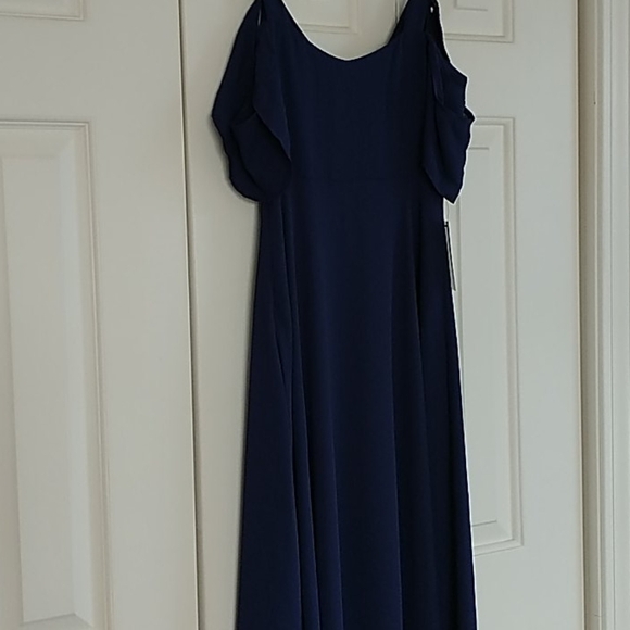 Express Cold Shoulder Hi-Low Navy  Dress, Sz 00 - Picture 5 of 11